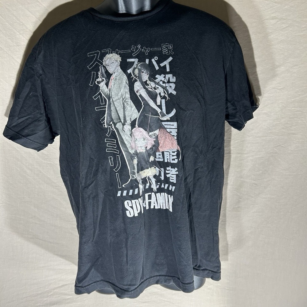 SPY x FAMILY Graphic T-Shirt Forger Family Anime Tee Black Large